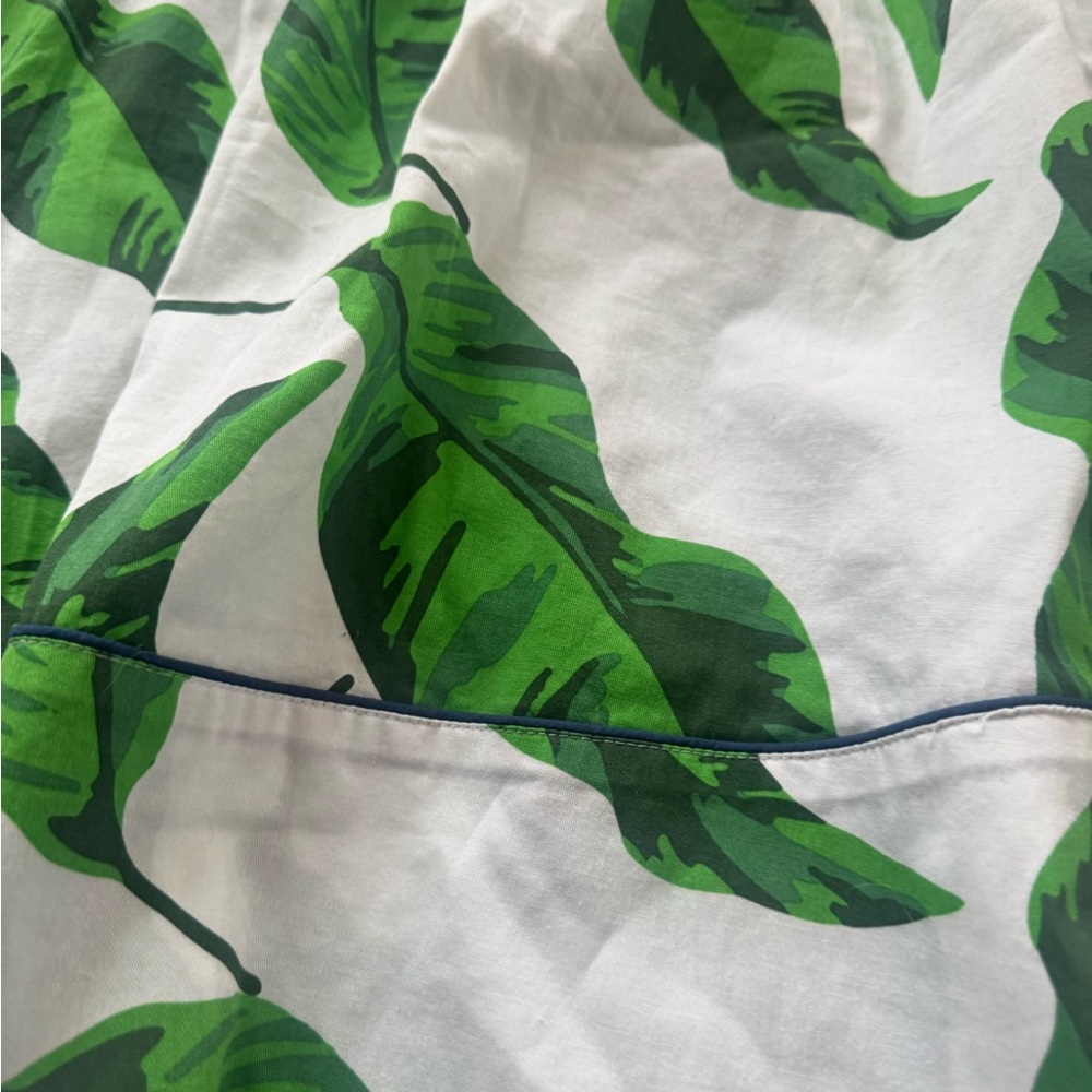 Katie Kime White Skirt with Green Leaf Print - Picture 14 of 14